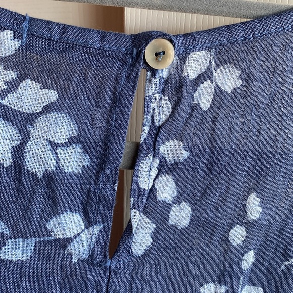 Luisa Perla NWT Made In Italy Sleeveless Button Back 100% Linen Midi Dress Small - Picture 9 of 12